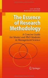 book The Essence of Research Methodology: A Concise Guide for Master and PhD Students in Management Science