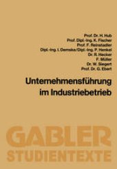 book Unternehmensführung im Industriebetrieb