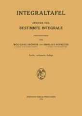 book Integraltafel: Zweiter Teil Bestimmte Integrale