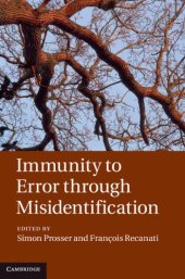 book Immunity to Error through Misidentification: New Essays