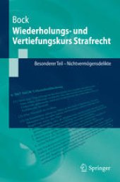 book Wiederholungs- und Vertiefungskurs Strafrecht: Besonderer Teil – Nichtvermögensdelikte