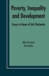 book Poverty, Inequality and Development: Essays in Honor of Erik Thorbecke