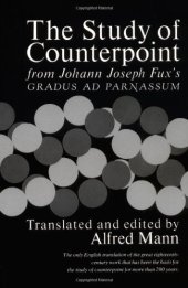 book Study of Counterpoint: From Johann Joseph Fux's Gradus Ad Parnassum