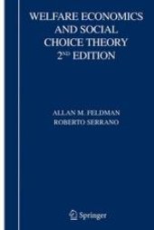 book Welfare Economics and Social Choice Theory, 2nd Edition