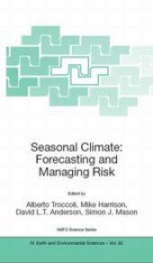 book Seasonal Climate: Forecasting and Managing Risk