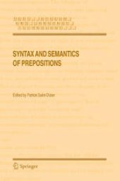 book Syntax and Semantics of Prepositions