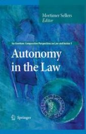 book Autonomy: In the Law