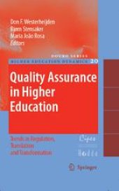 book Quality Assurance In Higher Education: Trends in Regulation, Translation and Transformation