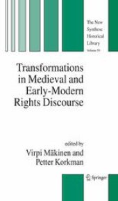 book Transformations in Medieval and Early-Modern Rights Discourse