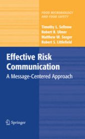 book Effective Risk Communication: A Message-Centered Approach