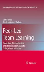 book Peer-Led Team Learning: Evaluation, Dissemination, and Institutionalization of a College Level Initiative