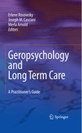 book Geropsychology and Long Term Care: A Practitioner's Guide