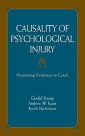 book Causality of Psychological Injury: Presenting Evidence in Court