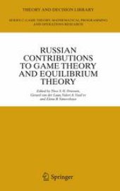 book Russian Contributions to Game Theory and Equilibrium Theory