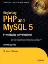 book Beginning PHP and MySQL 5: From Novice to Professional