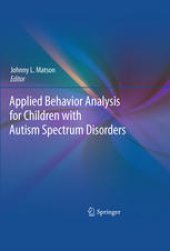 book Applied Behavior Analysis for Children with Autism Spectrum Disorders