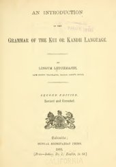 book An introduction to the grammar of the Kui or Kandh language