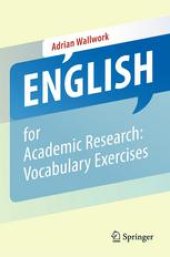 book English for Academic Research: Vocabulary Exercises