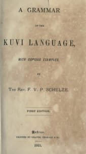 book A grammar of the Kuvi language, with copious examples