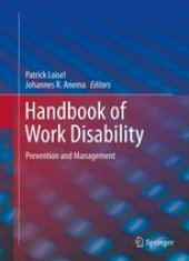 book Handbook of Work Disability: Prevention and Management