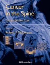 book Cancer in the Spine: Comprehensive Care