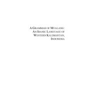 book A Grammar of Mualang: An Ibanic Language of Western Kalimantan, Indonesia