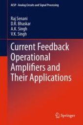 book Current Feedback Operational Amplifiers and Their Applications