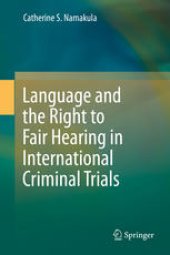 book Language and the Right to Fair Hearing in International Criminal Trials