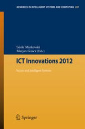 book ICT Innovations 2012: Secure and Intelligent Systems