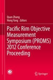 book Pacific Rim Objective Measurement Symposium (PROMS) 2012 Conference Proceeding