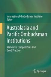 book Australasia and Pacific Ombudsman Institutions: Mandates, Competences and Good Practice