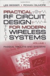 book Practical RF Circuit Design for Modern Wireless Systems, Volume I : Passive Circuits and Systems