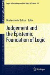 book Judgement and the Epistemic Foundation of Logic