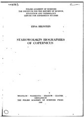 book Starowolski's Biographies of Copernicus