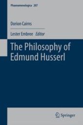 book The Philosophy of Edmund Husserl