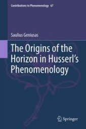 book The Origins of the Horizon in Husserl’s Phenomenology