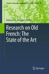 book Research on Old French: The State of the Art