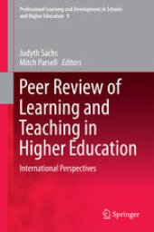book Peer Review of Learning and Teaching in Higher Education: International Perspectives