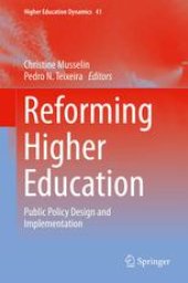 book Reforming Higher Education: Public Policy Design and Implementation