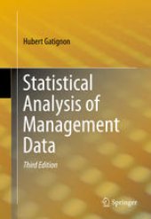 book Statistical Analysis of Management Data