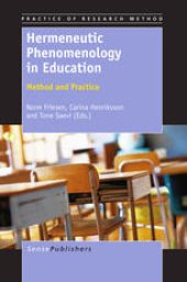 book Hermeneutic Phenomenology in Education: Method and Practice