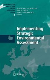 book Implementing Strategic Environmental Assessment