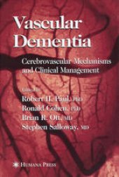 book Vascular Dementia: Cerebrovascular Mechanisms and Clinical Management