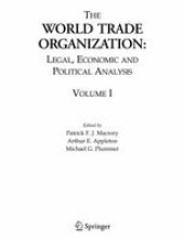 book The World Trade Organization: Legal, Economic and Political Analysis