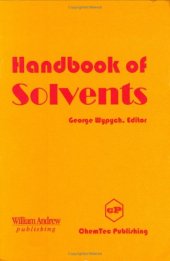 book Handbook of solvents