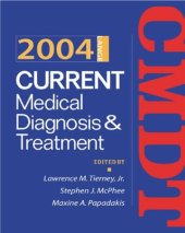 book Current Medical Diagnosis & Treatment 2004