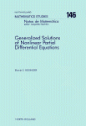 book Generalized Solutions of Nonlinear Partial Differential Equations