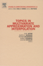 book Topics in Multivariate Approximation and Interpolation