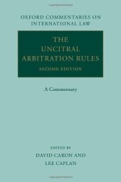 book The UNCITRAL Arbitration Rules: A Commentary