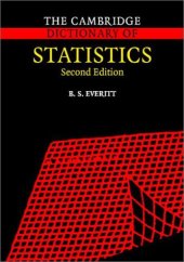 book The Cambridge Dictionary of Statistics